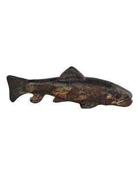 Vintage Mid Century Cast Iron John Wright Trout Fish Bottle Opener Rustic